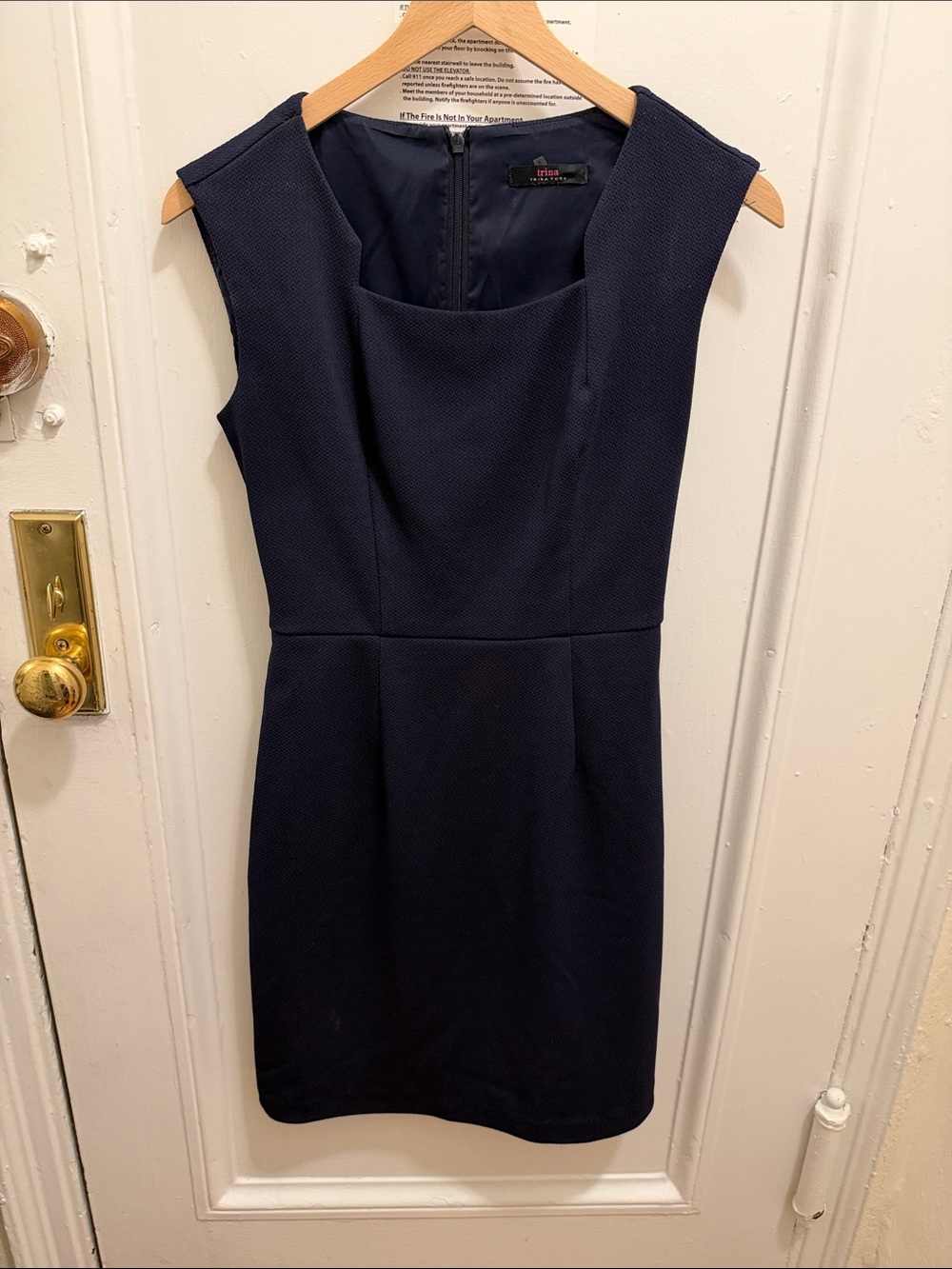 Classic Navy Sheath Dress by Trina Turk